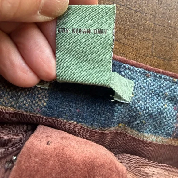 Maple Anthropologie Maple Womens Small S 2 Check Wool Jumper Dress Strapless - Picture 8 of 9